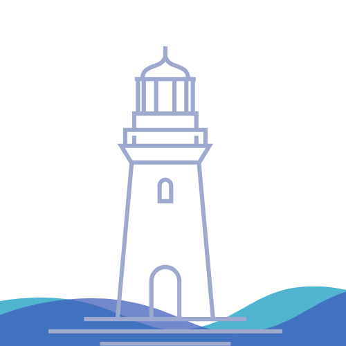 灯台の絵。当社のロゴです。